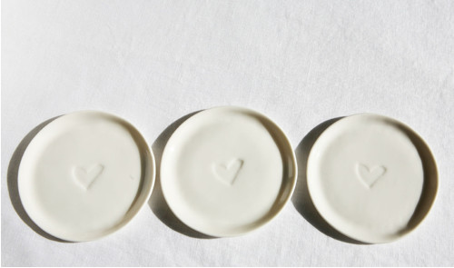 Talířek srdce 11cm porcelán — foto 5