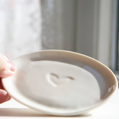 Talířek srdce 11cm porcelán — foto 2
