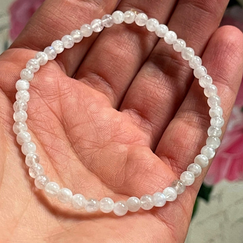 Elastický náramek měsíční kámen 4mm — foto 2