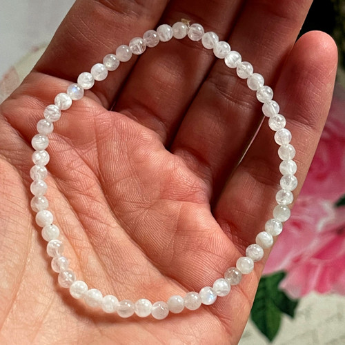 Elastický náramek měsíční kámen 4mm — foto 3