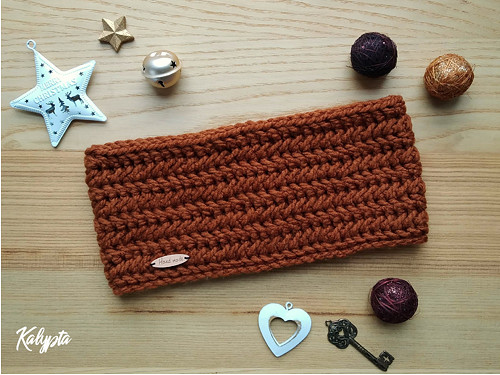 Zimní čelenka rybí kost — foto 4