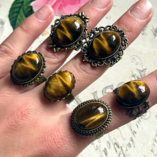 Prsten s tygřím okem bronzová barva — foto 3