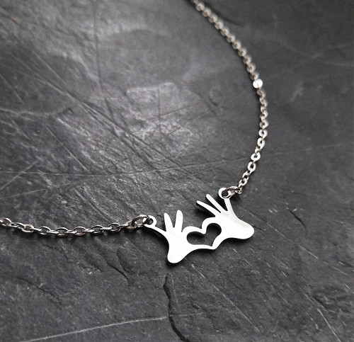 Ocelový náhrdelník*srdeční propojení — foto 2