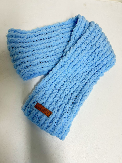 Modrá dětská šála — foto 3