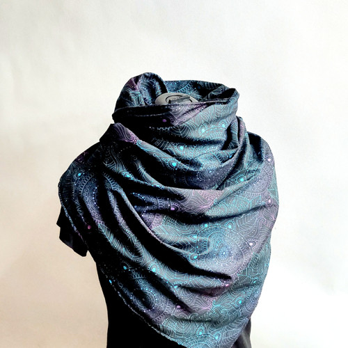 Zavinovací maxišál Dark violet/minky — foto 2