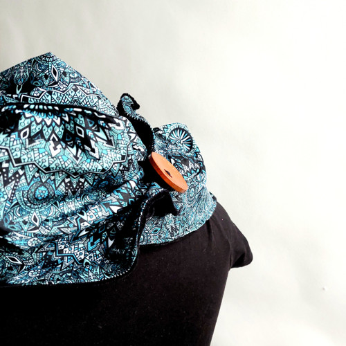 Zavinovací maxišál Blue Mandalay/minky — foto 3