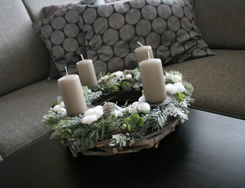 Adventní věneček s bavlníkem — foto 3