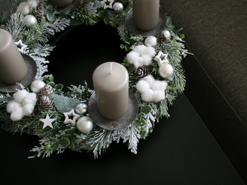 Adventní věneček s bavlníkem — foto 5