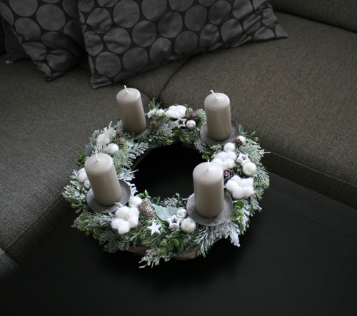Adventní věneček s bavlníkem — foto 2