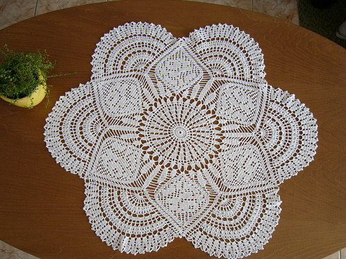 BÍLÉ růžičky I. velikost 65 x 57 cm — foto 5