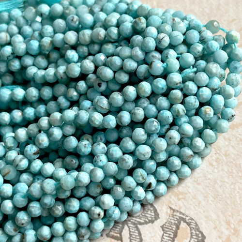 Larimar broušené korálky / 3mm — foto 2
