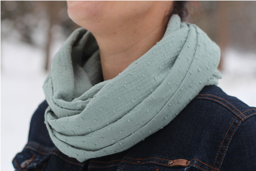 Nákrčník mušelínový dobby - mint — foto 6
