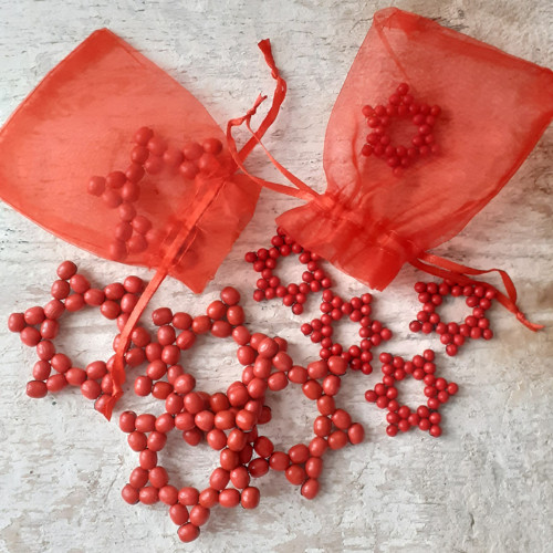 ,,MIX dřevěných hvězdiček - červené,, — foto 2