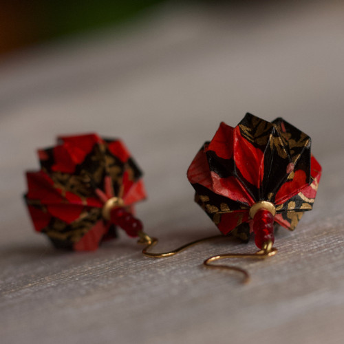 Origami náušnice – Sváteční — foto 4