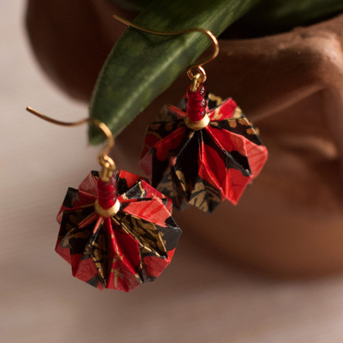 Origami náušnice – Sváteční — foto 3
