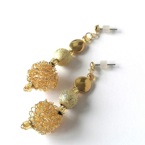 Ball Drop Earrings Silver Or Gold — foto 5