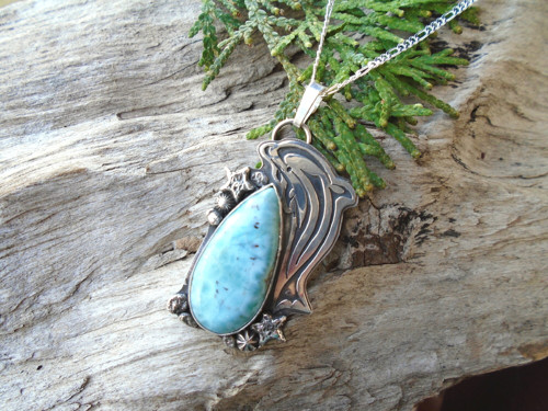 Prívesok Ag 925-Larimar — foto 2