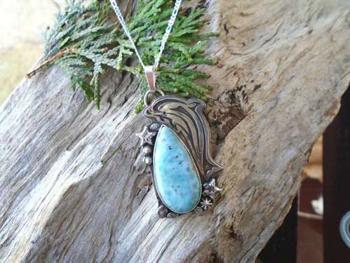 Prívesok Ag 925-Larimar — foto 5