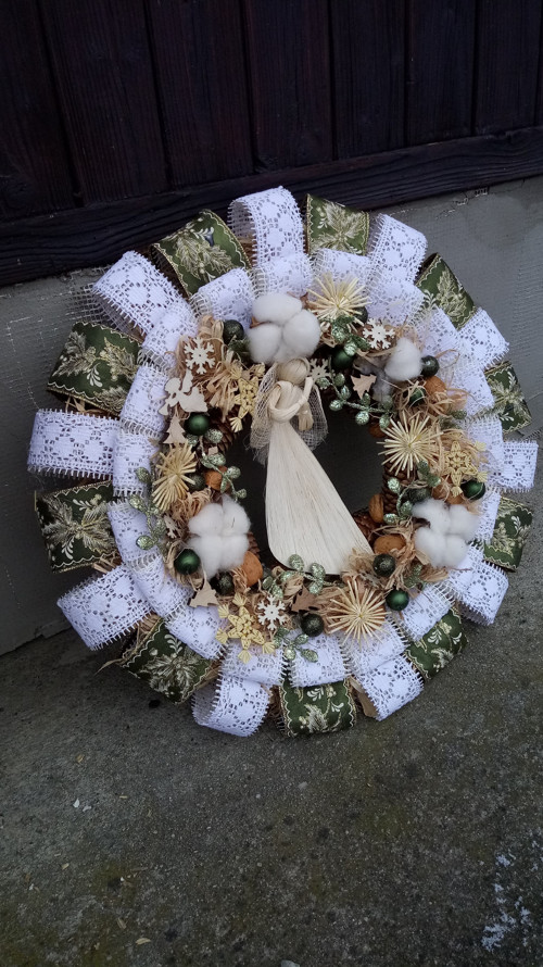 Věnec vánoční v zelené 46 cm — foto 4