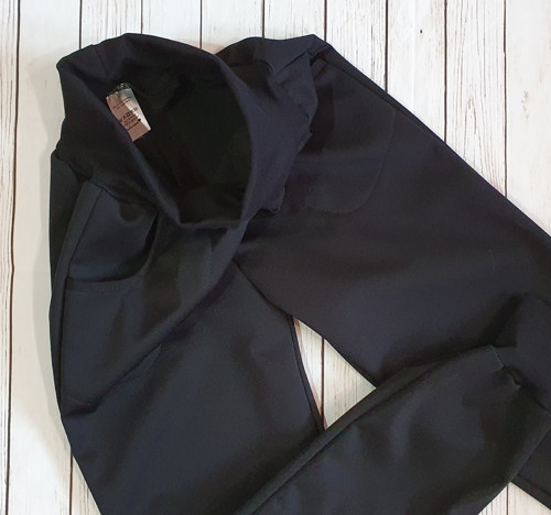 Zimní softshellové kalhoty PRUŽNÉ - černá — foto 3
