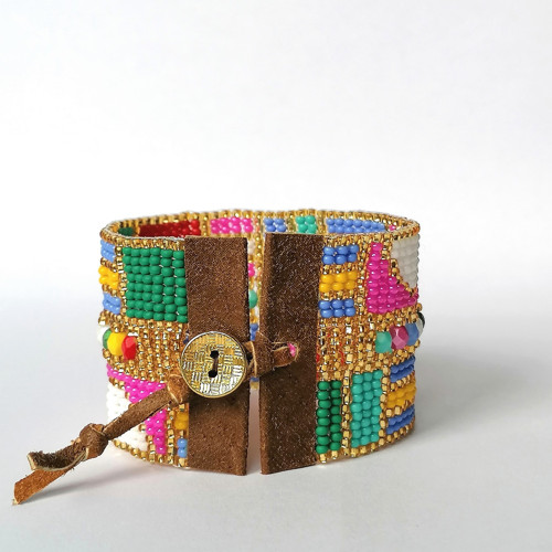 Colorful Geometric Seed Beads Bracelet — foto 5