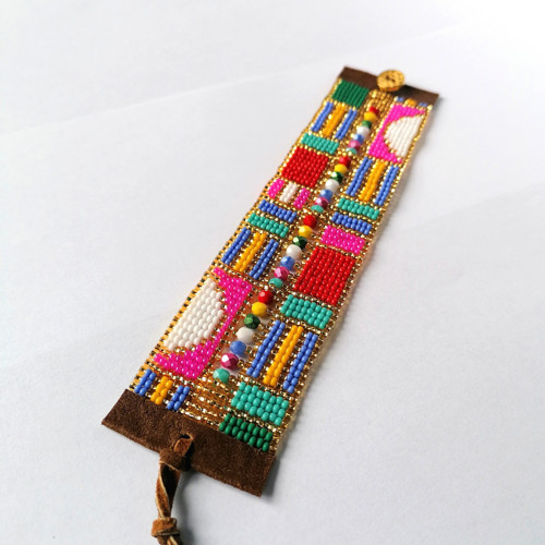 Colorful Geometric Seed Beads Bracelet — foto 3