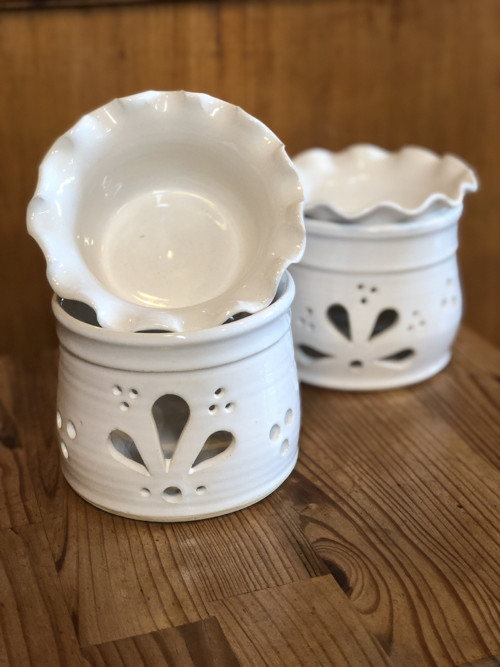Aroma lampa - bílá krajka — foto 2