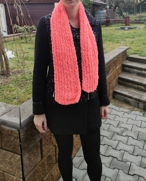 Dětská růžová šála — foto 2