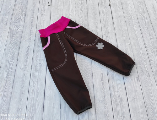 Softshell kalhoty... kytka...vel. 104 ..SLEVA!! — foto 3