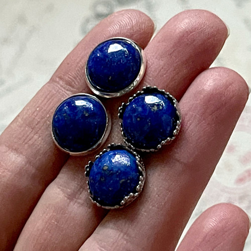 Puzety naušnice s lapisem lazuli — foto 5
