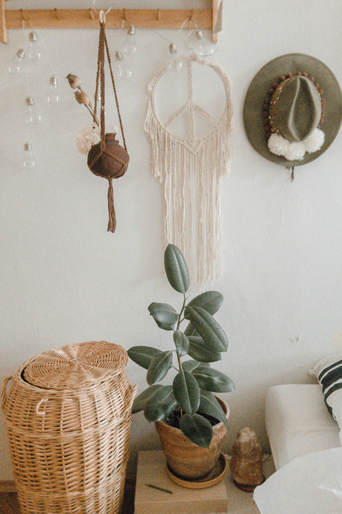 Macramé závěsný květináč — foto 5