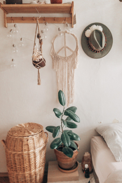 Macramé závěsný květináč — foto 3