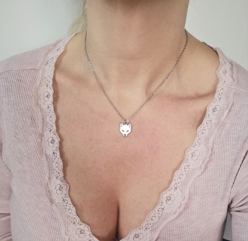 Ocelový náhrdelník*vlk — foto 3
