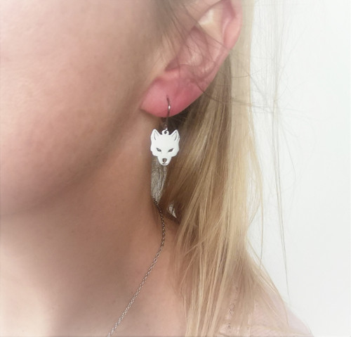 Ocelové náušnice*vlci — foto 3