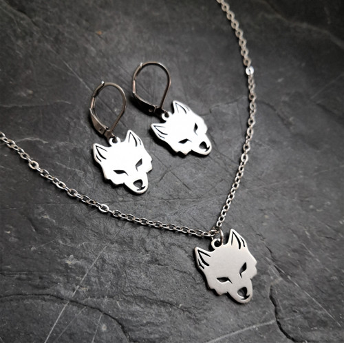 Ocelové náušnice*vlci — foto 4