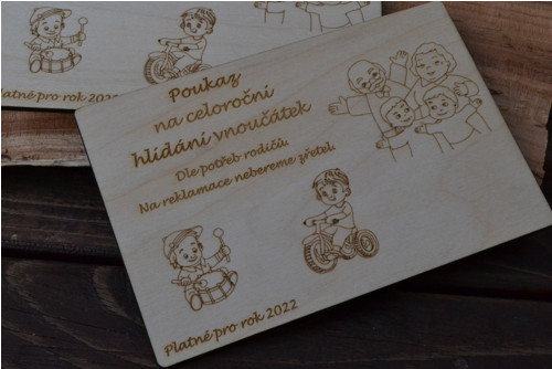Dřevěný poukaz prarodiče — foto 2