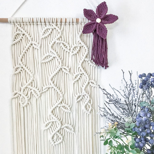 Závěsné Macrame Wine Leaf — foto 2