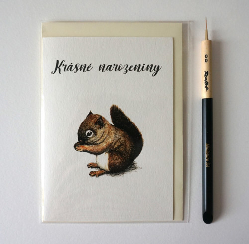 Přáníčko - veverka barevná — foto 3