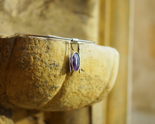 Nerezový náhrdelník..." Purple " — foto 5