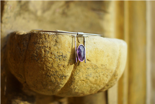 Nerezový náhrdelník..." Purple " — foto 2