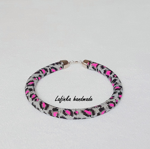 Náhrdelník leopard do růžova — foto 2