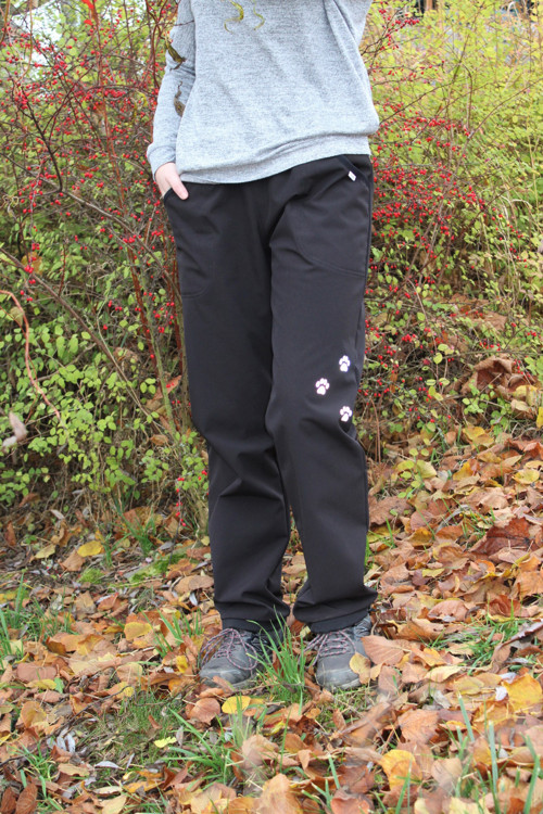 Softshellky "černé" ( fleece) s reflex. prvky — foto 2