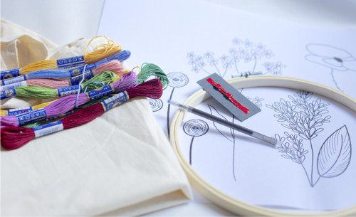 DIY set: vyšívaná plátěnka — foto 4