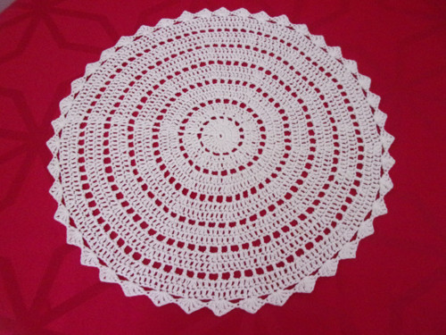 Háčkovaná bílá dečka pr. 38 cm — foto 6