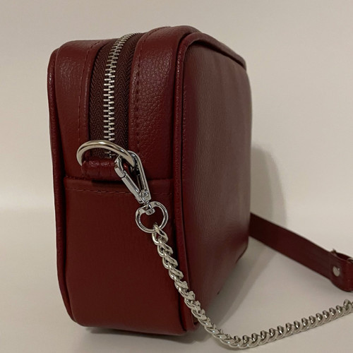 Kabelka na řetízku maroon — foto 2