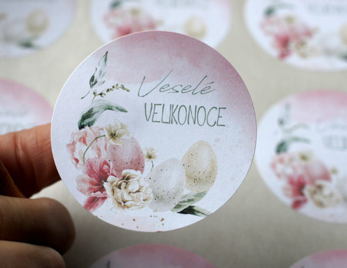 Samolepky VESELÉ VELIKONOCE - 12 ks — foto 2