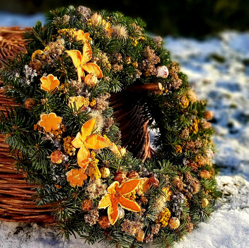 Zimní věnec s citrusy — foto 3