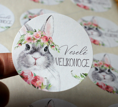Samolepky VESELÉ VELIKONOCE - 12 ks — foto 2