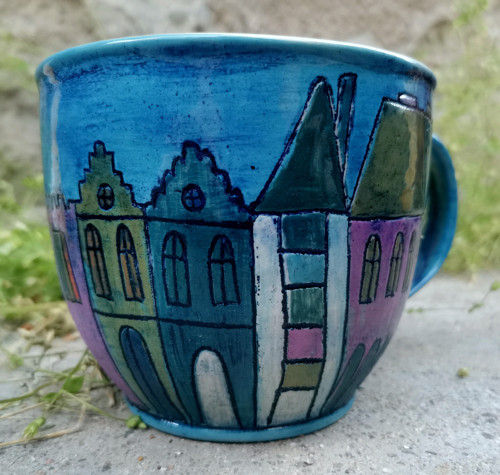 Veliký modrý hrneček 550 ml — foto 5