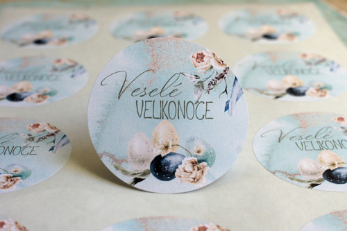 Samolepky VESELÉ VELIKONOCE - 12 ks — foto 2